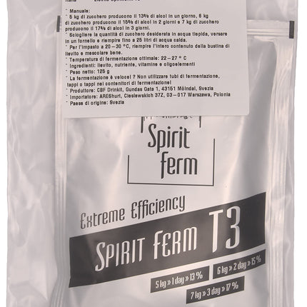 Spiritferm T3 yeast fermentation