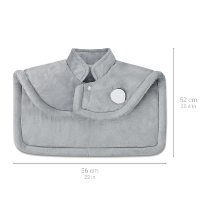 medisana HP 622 Heating Pad for Neck &amp; Shoulder, Electric Heat Cape, Overheating Protection &amp; Automatic Shut-Off, 6 Temperature Settings, Washable, Gray