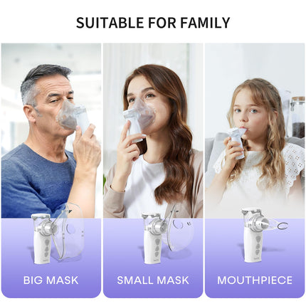 FEELLIFE Inhaler Adults, Inhalation Device Adults Children, Nebulizer Inhaler, Nebulizer Inhaler Quieter Under 25 dB, Portable Rechargeable Inhaler Respiratory Diseases