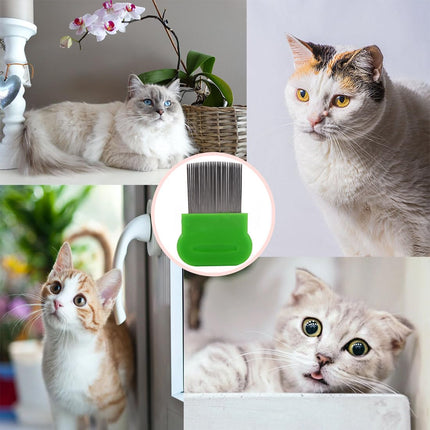 4 pieces metal lice comb, flea combs, stainless steel extra fine lice comb goldgeist, for removing lice and dandruff for all hair types, lice treatment gentle for babies, children, adults and pets