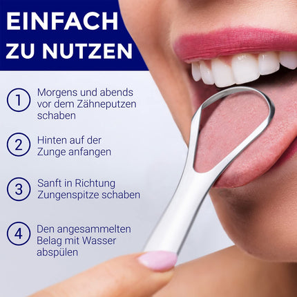 Stainless steel tongue scraper | Tongue cleaner set | Tongue cleaner | Stainless steel tongue brush | Stainless steel tongue scraper | Tongue scraper | Stainless steel tongue cleaner | ORAVIX
