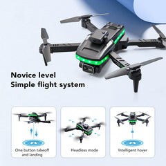 FPV Drones, 1080P WiFi Drone with 4K HD Dual Camera, Gesture Control RC Quadcopter for Beginners, Foldable Drone with Built-in Battery and Carrying Case, Automatic Hovering