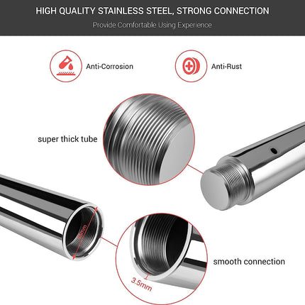 TLGREEN Pole Dance Pole, 45 mm diameter pole dance pole made of stainless steel, height adjustable from 2.35 to 2.74 m, portable and removable table dance strip pole with static and spinning function
