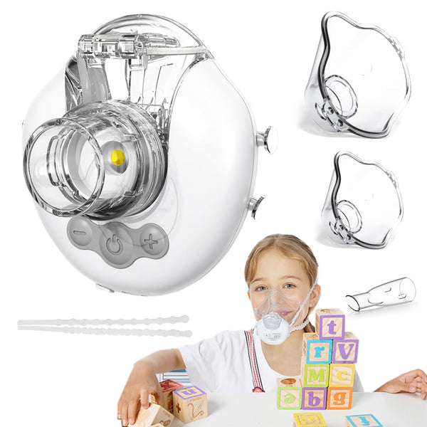 FEELLIFE Nebulizer, Quiet Nebulizer for Adults and Children, 3 Adjustable Modes, Ultralight Hands-Free Nebulizer, Nebulizer for Home and Travel, Rechargeable Battery