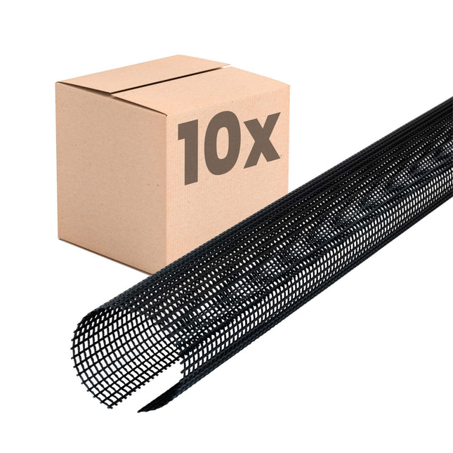 INEFA 10x Leaf Guard Gutter Leaf Guard, PVC 100-125mm, 2m, Black Leaf Catcher Gutter Cover Gutter Accessories Made in Germany