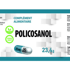 Policosanol 25mg 90 Vegan Capsules, Laboratory Tested, Non-GMO, No Fillers or Additives