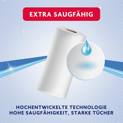 by Amazon ULTRA Kitchen Roll, Extra Absorbent, 4 Rolls (4 Rolls, 1 Pack), 45 Sheets per Roll, Wring and Reuse, FSC Certified