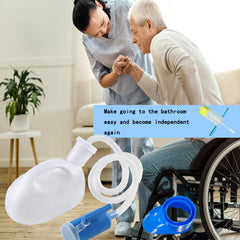 testyu 2000ML Urinal Bottles Unisex with Holder, Leak-Proof Lid and Hose, Portable Urinal Bottle for Men Women with Cleaning Brush for Disabled, Elderly, Car, Camping, White