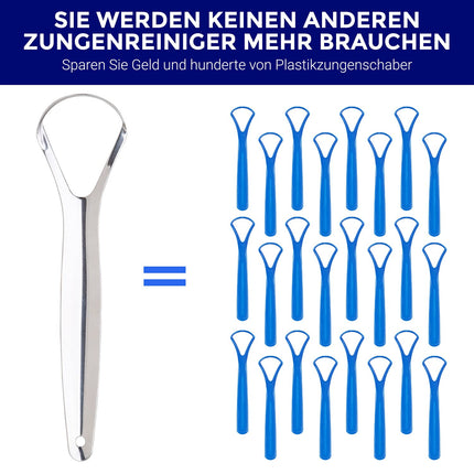 Stainless steel tongue scraper | Tongue cleaner set | Tongue cleaner | Stainless steel tongue brush | Stainless steel tongue scraper | Tongue scraper | Stainless steel tongue cleaner | ORAVIX