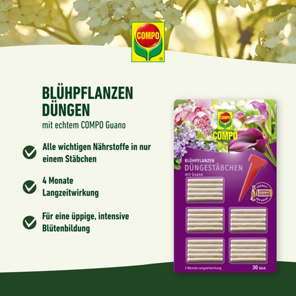 Compo Balcony and Pot Plant Fertilizer Sticks with Guano