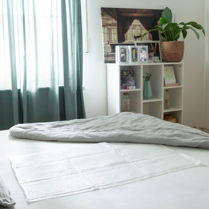 Sensalou Waterproof Bed Pad Disposable 60x90 cm - 100 Pieces Disposable Changing Mat Waterproof on the Go Bed Pad White