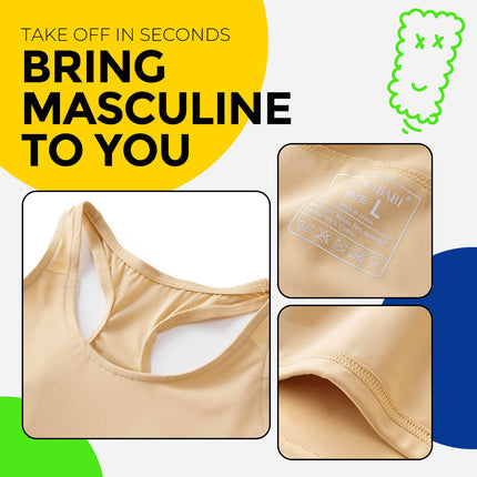 Wonababi Chest Binder for Transgender, Trans Binder with Racerback Chest Binder for Cosplay FTM Binder