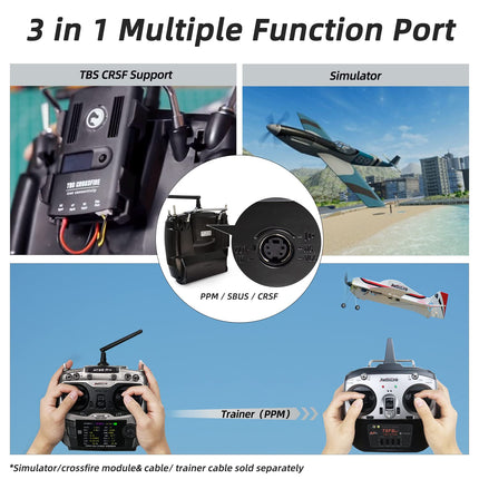 Radiolink AT9S Pro RC Remote Control with Receiver, 10/12 Channels with Receiver-R9DS 2.4 GHz Remote Control Transmitter for RC Drone Airplane Glider Car Boat (Mode 2 Left Hand)