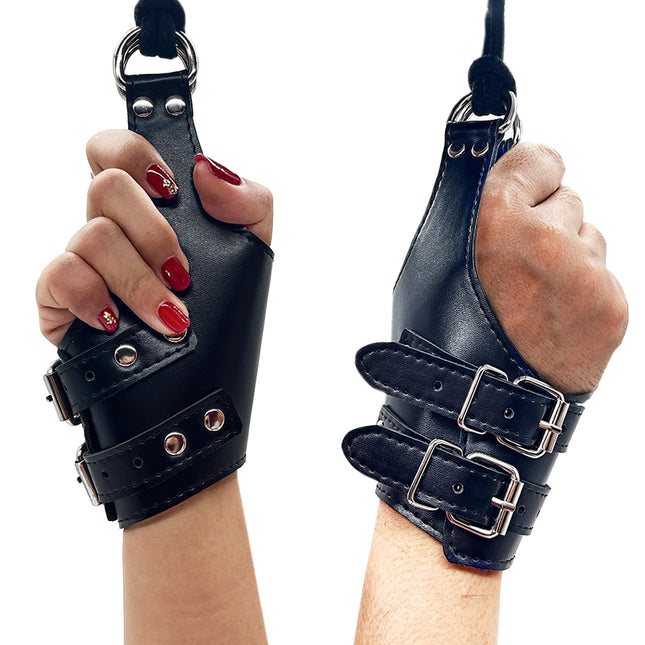 BDSM Bondage Set with SM Handcuffs Leather Stand Hanging Restraints for Couples Erotic Handcuffs for Sex Games Handcuffs for Bondage and Extreme Pleasure with Handcuffs