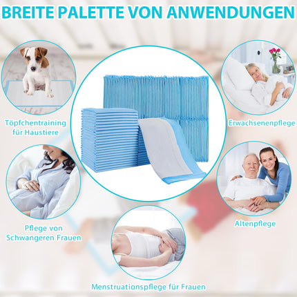 Vabrloy 100 pieces bed pads incontinence disposable, changing pads disposable 33 x 45 cm, waterproof and ultra-absorbent, incontinence bed pads disposable incontinence pads for men, disposable bed pads