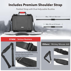 SYMIK Two-layer waterproof case for DJI Mini 4 Pro, Professional drone case bag for DJI Mini 4 Pro/3/Pro, RC/RC2/N1/N2, Fly More Combo drone accessories P330-MMDL