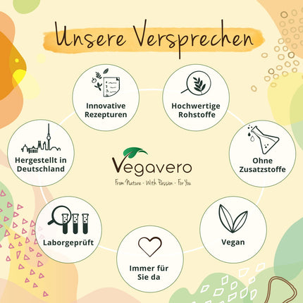 Gaba Vegavero® | High Dose | 1,000 mg Gamma Aminobutyric Acid per Serving | With L-Theanine &amp; Vitamin B6 | 120 Vegan Capsules | No Additives &amp; Laboratory Tested