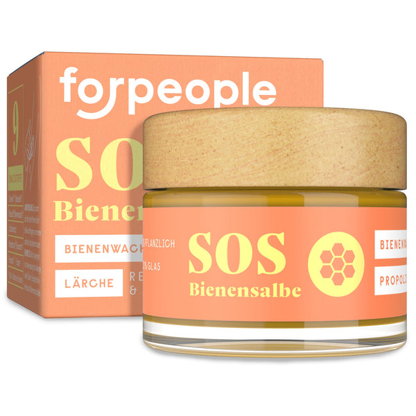 forpeople ORGANIC Bee Ointment 50g · Bee ointment with highly concentrated propolis for atopic dermatitis and acne · Healing ointment for sensitive and dry skin · Bee propolis ointment with nourishing organic oils