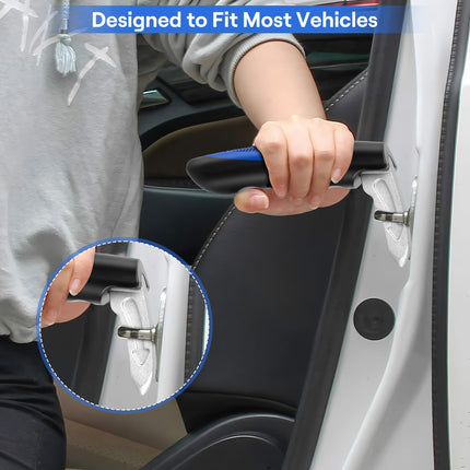 2PCS Entry Aid Car Handle, ELEPRUC Car Door Handle for Elderly People, Car Assistant Support, Handle Exit Aid Good, Car Support Handle Multifunctional Handle Car Door Locking Handle for Seniors