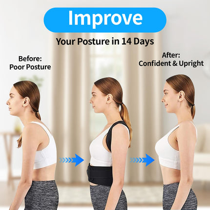Back Straightener, Posture Corrector for Women and Men, Posture Corrector to Relieve Upper and Lower Back Pain, Adjustable Full Backrest for Women and Men (XL)