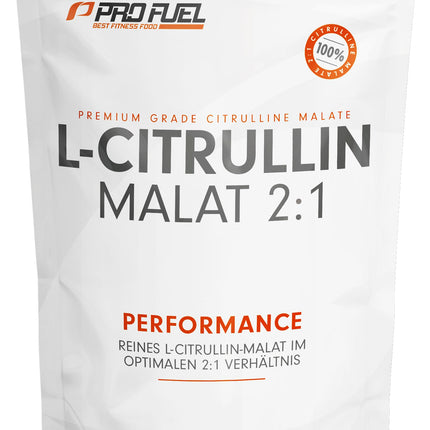 L-Citrulline Malate 2:1 Powder 500g, optimally dosed, perfect solubility, ideal as a pre-workout supplement, highest purity, laboratory-tested, no additives, 100% vegan