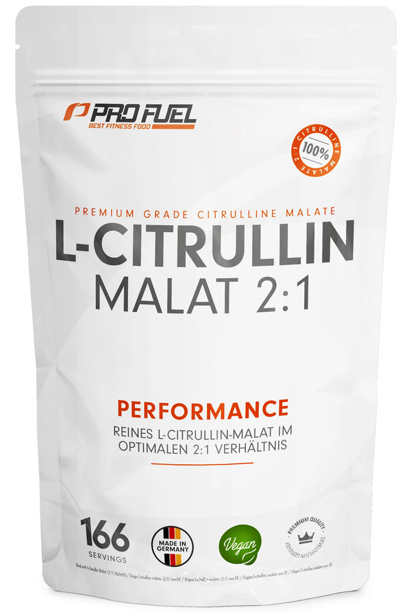 L-Citrulline Malate 2:1 Powder 500g, optimally dosed, perfect solubility, ideal as a pre-workout supplement, highest purity, laboratory-tested, no additives, 100% vegan