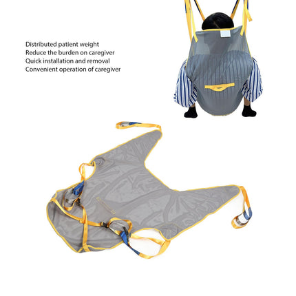 Patient Lift Toilet Belt, Large Mesh Belt, Patient Lift Belt, Easy Installation, Soft Mesh, Breathable, Patient Transfer Belt for Home Hospital