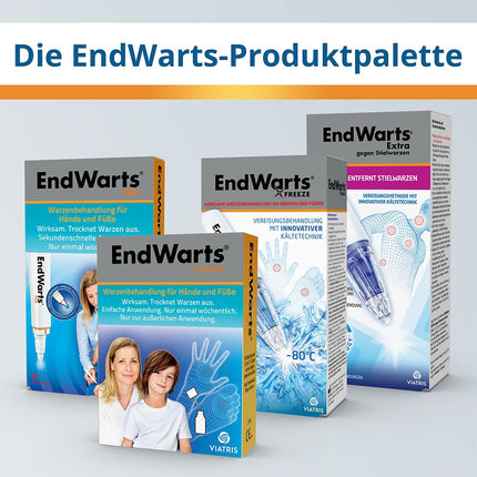 EndWarts EXTRA: Treating pedunculated warts, freezing solution for treating pedunculated warts on the neck, chest &amp; armpits, 9 disposable tips &amp; 9 plasters, patches, spray