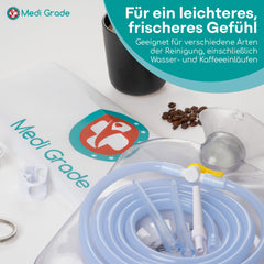 Medi Grade Enema Kit for Intimate Cleansing at Home - 2L Capacity - Enema Kit with Reusable Accessory, Instructions, Portable Bag and More - 100% Transparent