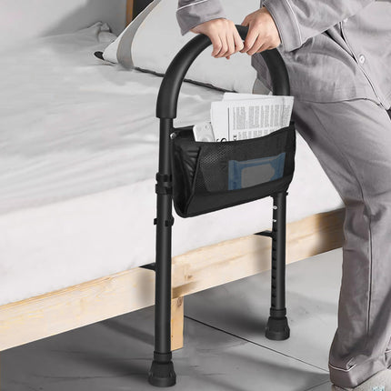 FIVMEN Standing Aid Bed Bed Rail for Seniors Height Adjustable Grab Bars Bed Entry Aid Bed Guard Rail Metal for Pregnant Women and Disabled People up to 150kg