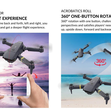 Drone with Camera 4K Complete Package Airon Drone for Kids and Adults Raptor 8K Drone Mini Drone Foldable Quadcopter, 120° Panorama Mode, Slow Motion Mode, 360° Rotation
