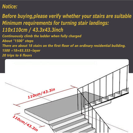XZLZMYP Yellow, Crawler Stair Climber Portable Foldable Electric Stairlift Wheelchair Manual Stair Climbing Wheelchair For Elderly Patients Can Go Up And Down Stairs