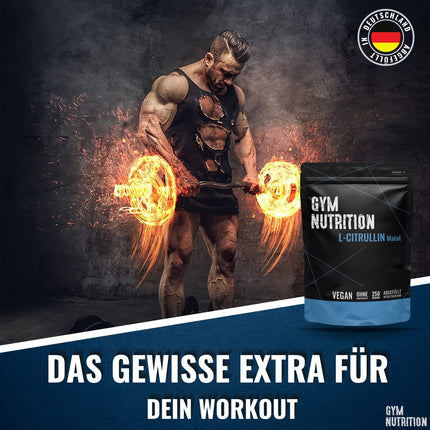 L-CITRULLINE Malate Powder 2:1 - High Purity - High Dosage - Vegan - Bottled in Germany - Pure &amp; without additives from plant fermentation - Premium 250g Amino Acid