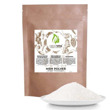 MSM Powder 3x 1000g | 99.9% pure - Methylsulfonylmethane, organic sulfur without additives | GMO-free, free from artificial flavors and gluten | ideal for cold foods and drinks