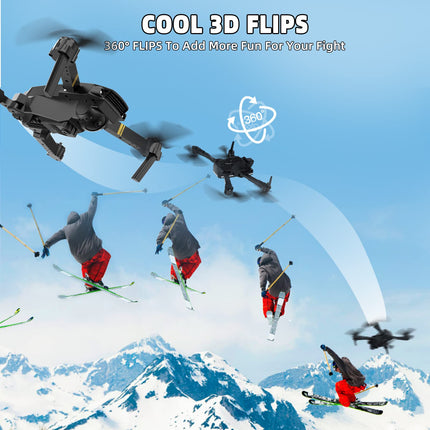 Drone with 1080P Camera, Beginner RC Quadcopter Drone for Kids, FPV Mini Drone, Altitude Hold, One-Key Takeoff/Landing, 3D Flip. Gifts for Girls/Boys (Dark-011)