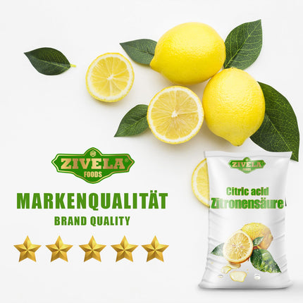 3kg Food-Grade Citric Acid Powder | Home Remedy for Kitchen &amp; Household | 3000g Citric Acid 100% Pure | Citric Acid E330 (3x 1kg)