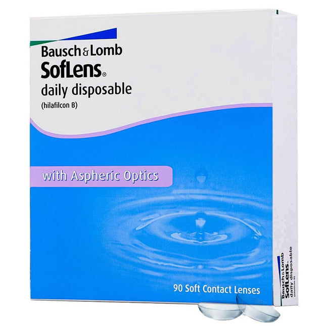 Bausch + Lomb SofLens Daily Disposable daily lenses, spherical contact lenses, soft, 90 pieces BC 8.6 mm / DIA 14.2 / -3.00 diopters