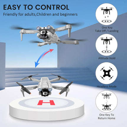 OKYUK i3 PRO Drone with 4K Camera, 50-Min Flight Time, Under 139g, 200-Meter FPV Transmission, Brushless Motor, Follow-Me/Return/Photography/Video, RC Quadcopter for Beginners and Adults (Gray)