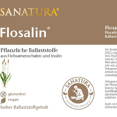Sanatura Flosalin – 250 g – Psyllium husks and inulin as fiber powder – high fiber content – ​​vegan and gluten-free