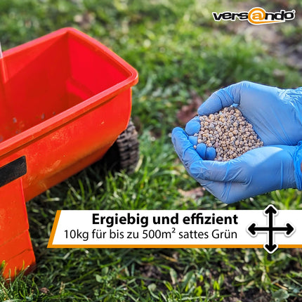 versando 10kg lawn fertilizer spring summer up to 500m²: displaces moss and weeds for a healthy, lush green lawn. Spring fertilizer with immediate effect - premium quality.