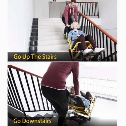 Generic Electric Stairlifts for Elderly, Manual Stair Climbing Wheelchair for Elderly with Disabilities, Folding Lightweight Evacuation Stairlift Chair Wheelchair