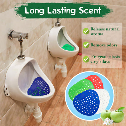 Urinal strainer with fragrance, 8 pieces urinal strainer urinal insert with air freshener to eliminate odors, urinal strainer splash guard fragrance for toilets, urinal, WC, bathroom, any urinal
