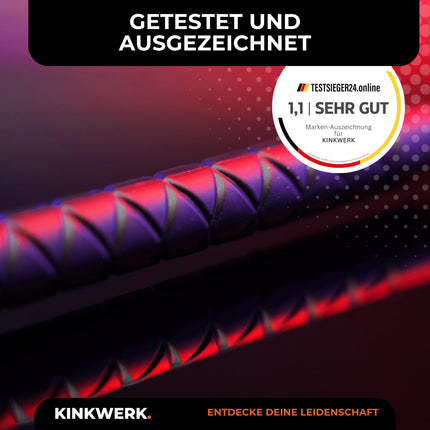 KINKWERK Spanking Riding Crop (45.5 cm) for Men &amp; Women | Precise Control | Flexible &amp; Robust | High-quality and elegant BDSM whip