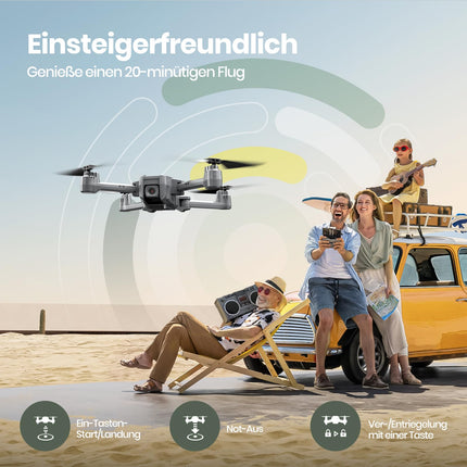 Holy Stone HS440D GPS Drone with 4K Camera for Beginners, 1 Battery for 20 Min. Flight Time, Follow Me, Auto Return, 5G FPV Transmission, RC Foldable Drone Complete Set under 249g Professional for Adults, C0