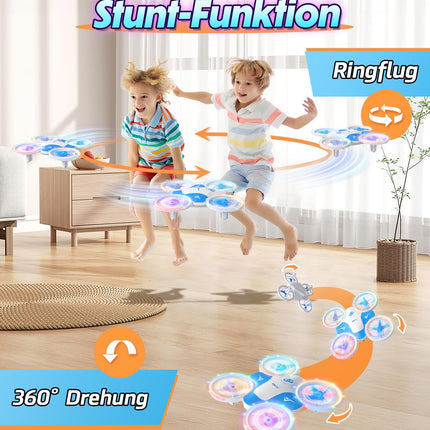 Korffe Mini Drone for Kids Toys from 6 7 8 9 10+ Years Boys, RC Airplane Toy Drone for Kids and Beginners with LED Lights Indoor &amp; Outdoor Gifts for Boys and Girls