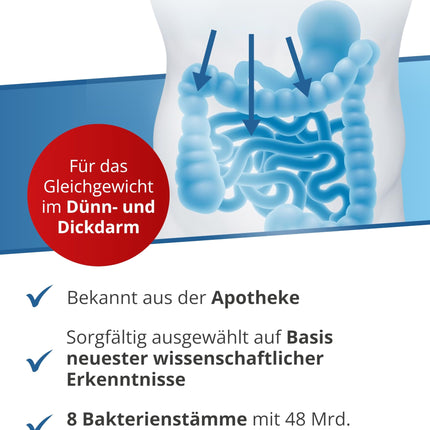 Dr. Wolz Darmflora plus select* - 80 high-dose capsules - 8 lactic acid bacteria strains - 48 billion bacterial cultures per day - Culture complex for intestinal mucosa &amp; immune system - Intestinal treatment* - vegan