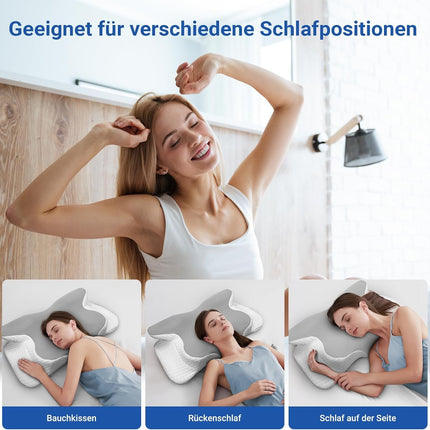 HotHands Memory Foam Pillow Ergonomic Orthopedic Pillow, Pillow for Side, Back, and Stomach Sleepers to Relieve Pain and Improve Sleep Quality, 62x41x13/11cm