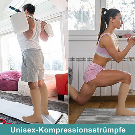 Evolyline Medical Compression Stockings Women Men 20-30 mmHg, Calves Closed Toe Support Stockings Compression Socks Thrombosis Stockings Graduated Support for Varicose Veins Edema