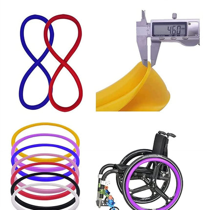 JKLAND Wheelchair Hand Rim Covers, Wheelchair Hand Rim Covers, Hand Rim Protective Covers, 1 Pair of Non-Slip Wear-Resistant Hand Rear Wheel Ring Protector (Color : A)