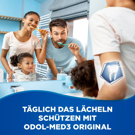 Odol-med 3 Toothpaste, Original, with 3-in-1 protection for strong teeth, healthy gums** and fresh breath, 125 ml toothpaste